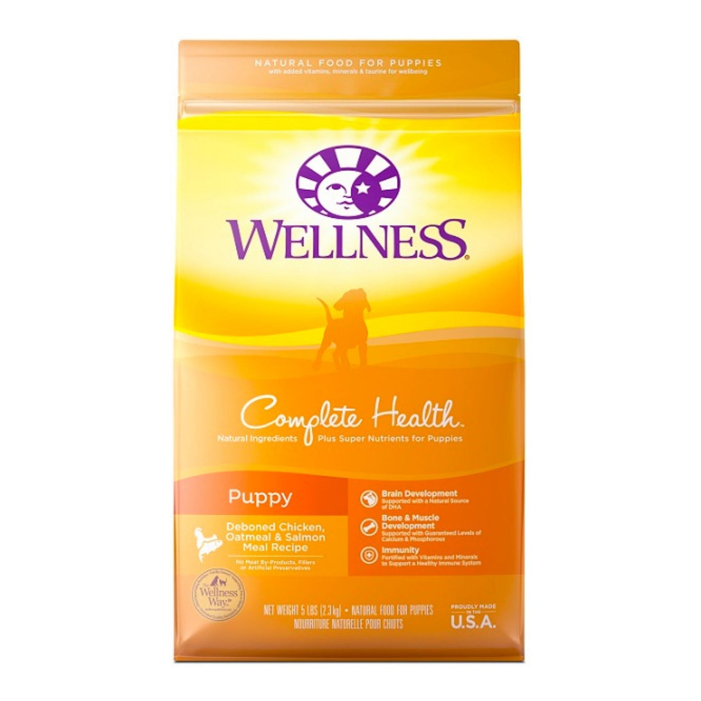 Wellness Complete Health Puppy Dry Dog Food β Chicken, Oatmeal & Salmon, 5lb
