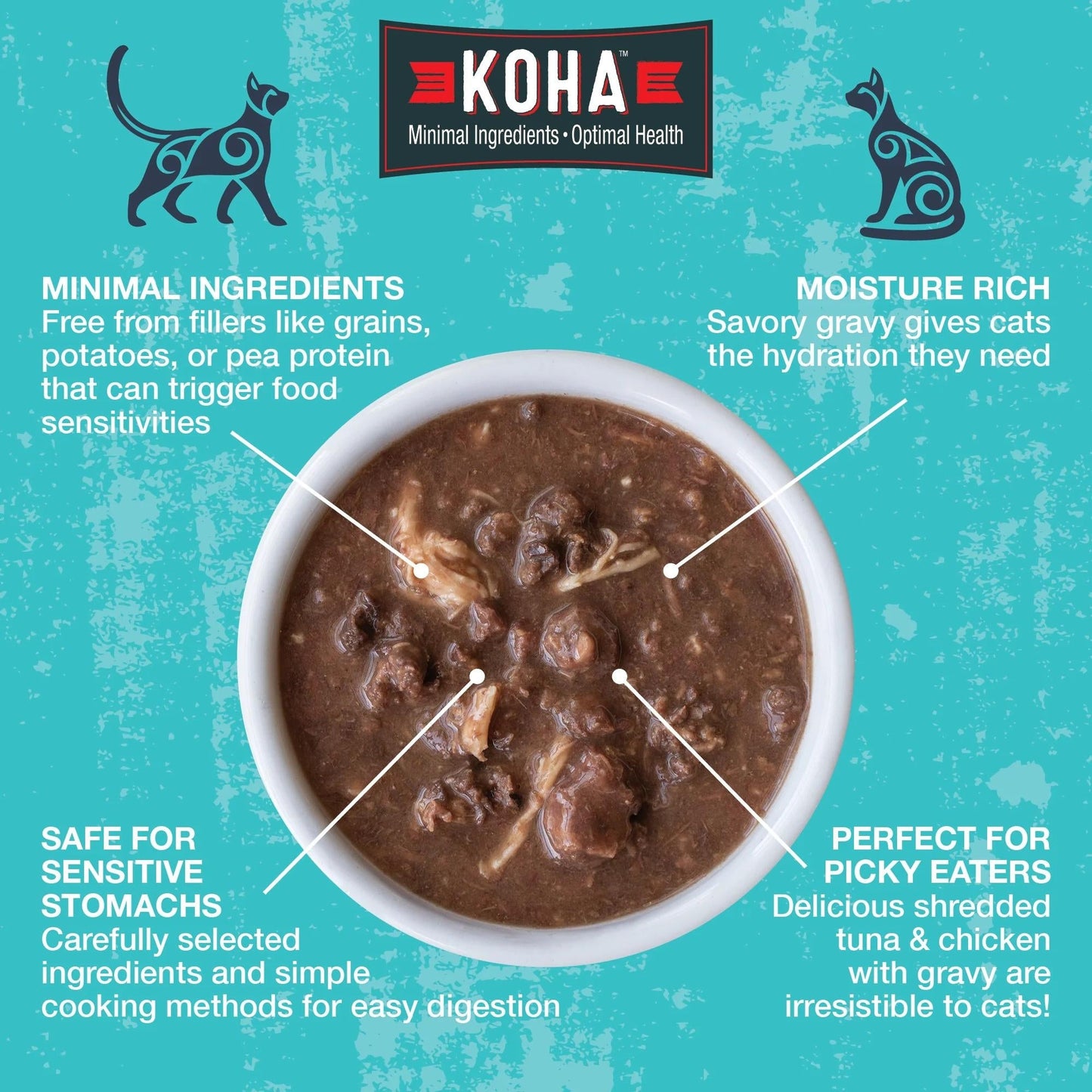 Koha Cat Poké Bowl Variety Pack – Grain-Free (3oz, Case of 24)
