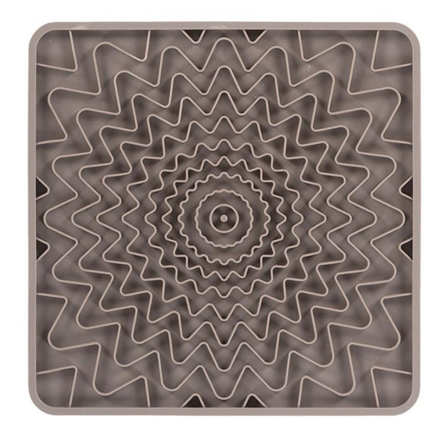 Messy Mutts Framed Licking Mat – Grey (9.5” x 9.5”)