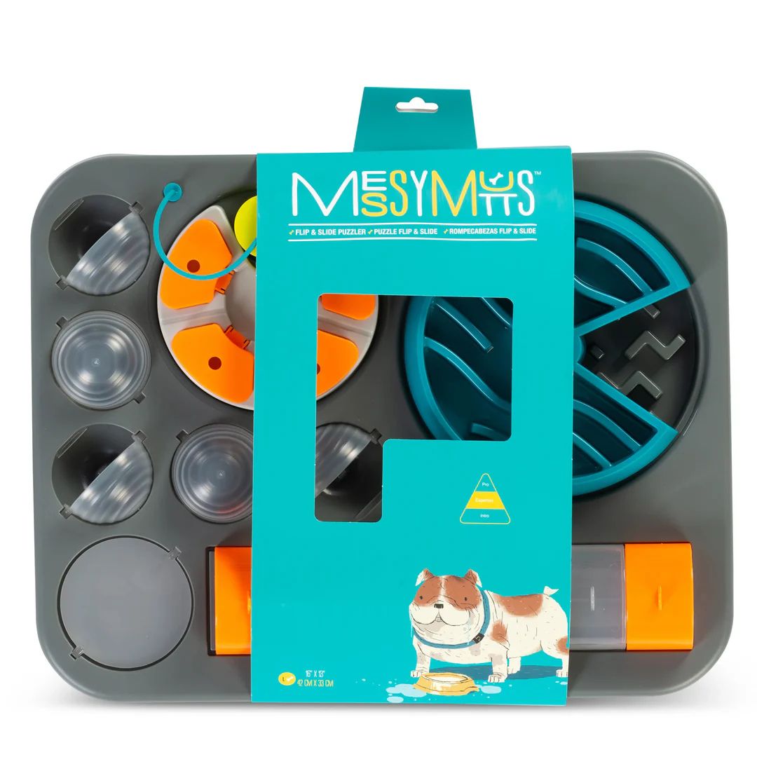 Messy Mutts Interactive Puzzle Feeder – Rectangular, Large