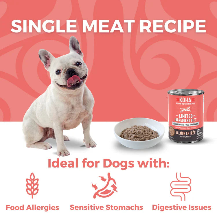 Koha Limited Ingredient Dog Food – Salmon Paté, Grain-Free (13oz, Case of 12)