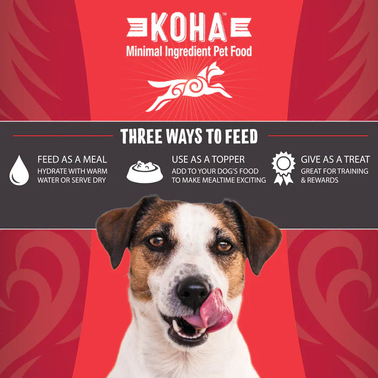 Koha Raw Life Freeze-Dried Beef Bites for Dogs – Grain-Free, High-Protein (14oz Bag)
