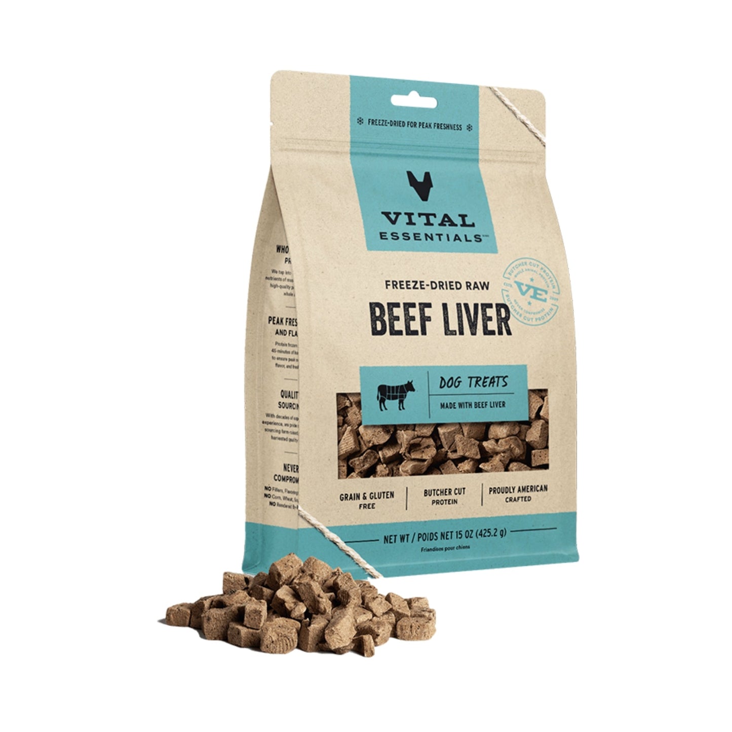 Vital Essentials Dog Freeze-Dried Treat – Beef Liver (15oz)