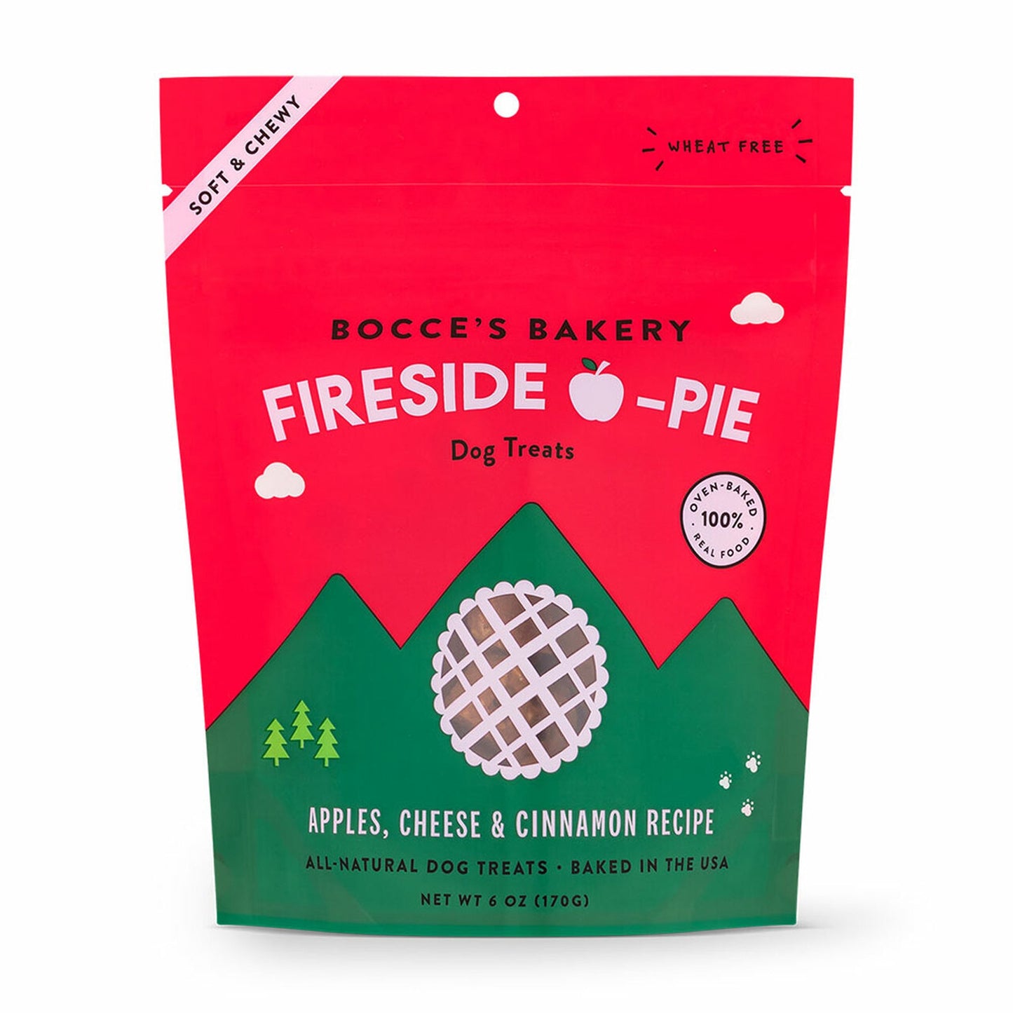 Bocce's Bakery Fireside Apple Pie Soft & Chewy Dog Treats – 6oz