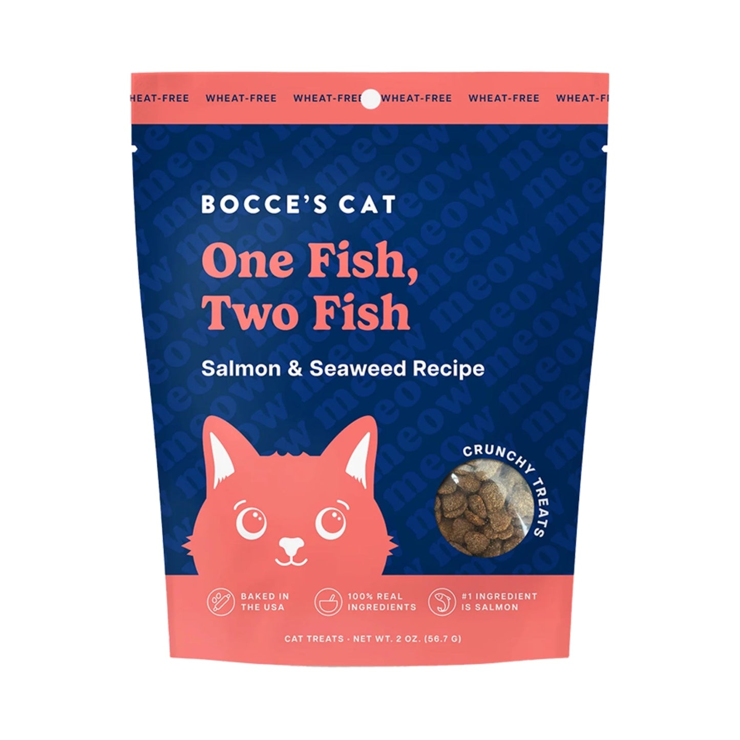 Bocce’s Bakery One Fish, Two Fish Crunchy Cat Treats – 2oz