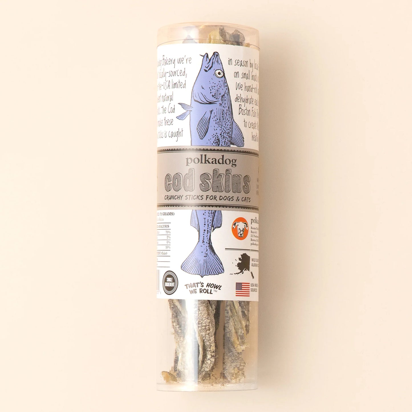Polkadog Cod Skin Treats – 4.7 oz. Tube