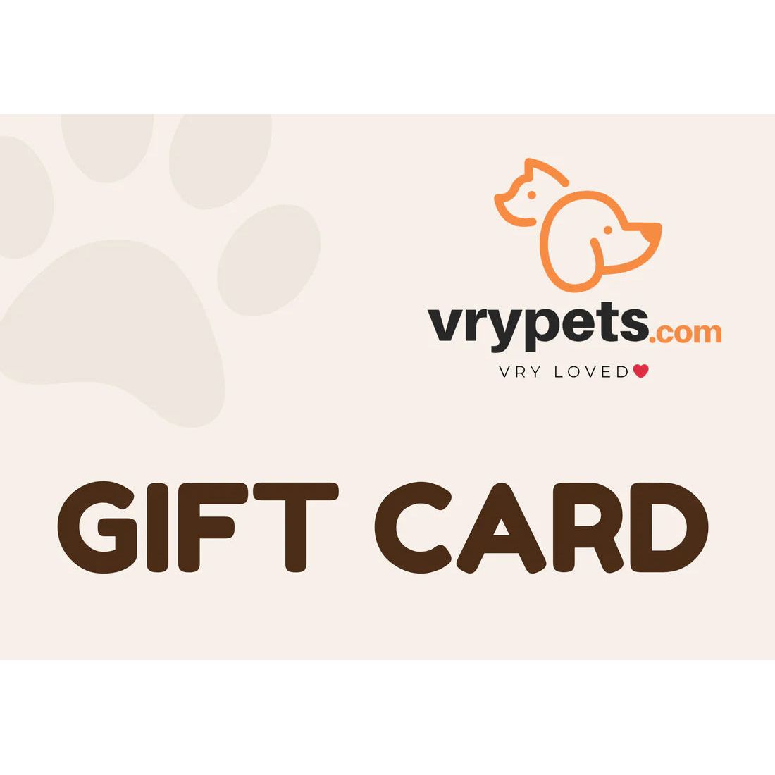VryPets.com gift Card