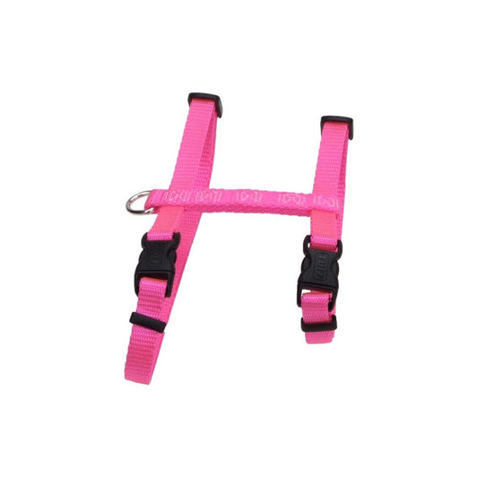 Coastal Figure H Adjustable Nylon Cat Harness – Neon Pink (3-8 in x 10-18 in)