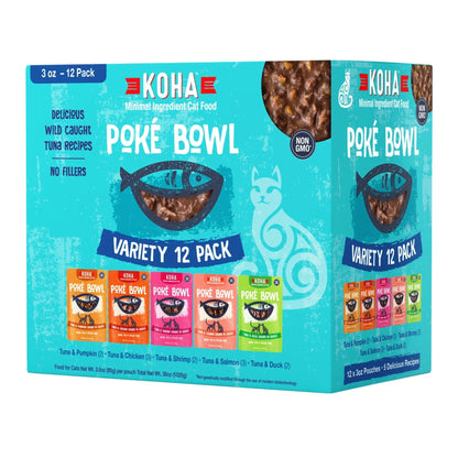 Koha Cat Poké Bowl Variety Pack – Grain-Free (3oz, Case of 24)