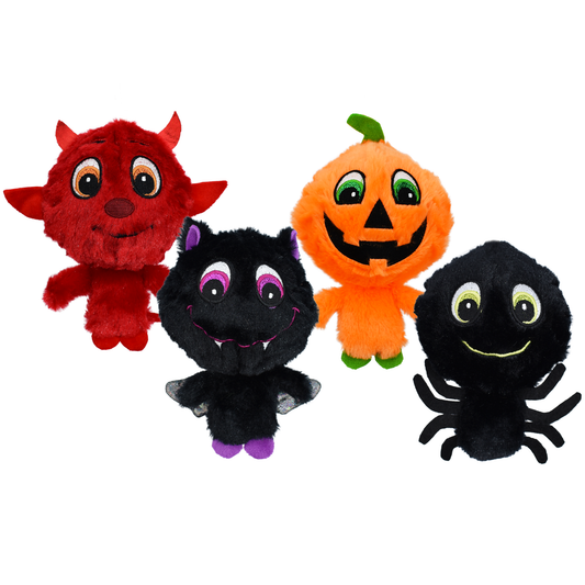 Multipet Halloween Knobby Noggins Dog Toy – 5" Plush (Each Sold Separately)