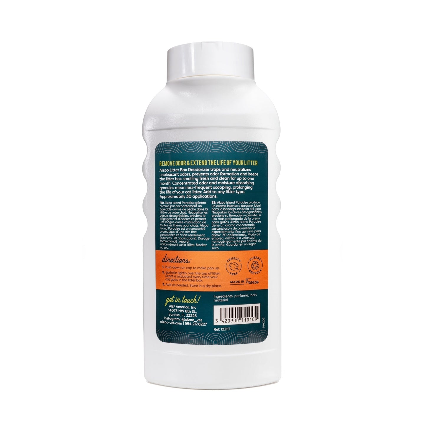 Alzoo Mineral-Based Litter Deodorizer – Island Paradise, 26.6oz