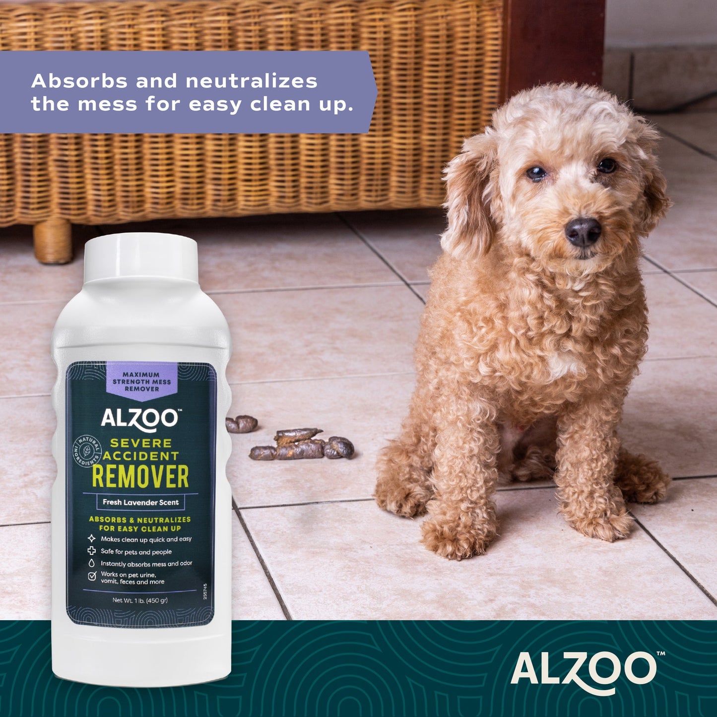 Alzoo Mineral-Based Severe Accident Remover – Lavender, 15.2oz