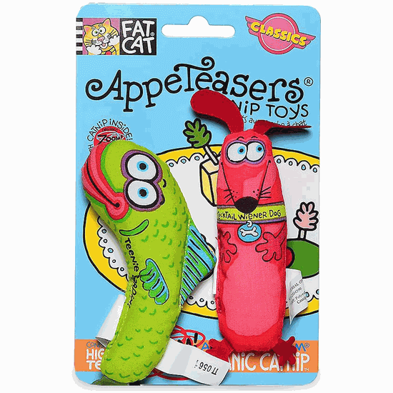 FAT CAT Classic Appeteasers Catnip Toy – Multi-Color (2-Pack)