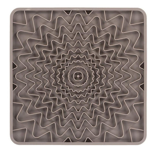 Messy Mutts Framed Licking Mat – Grey (9.5” x 9.5”)