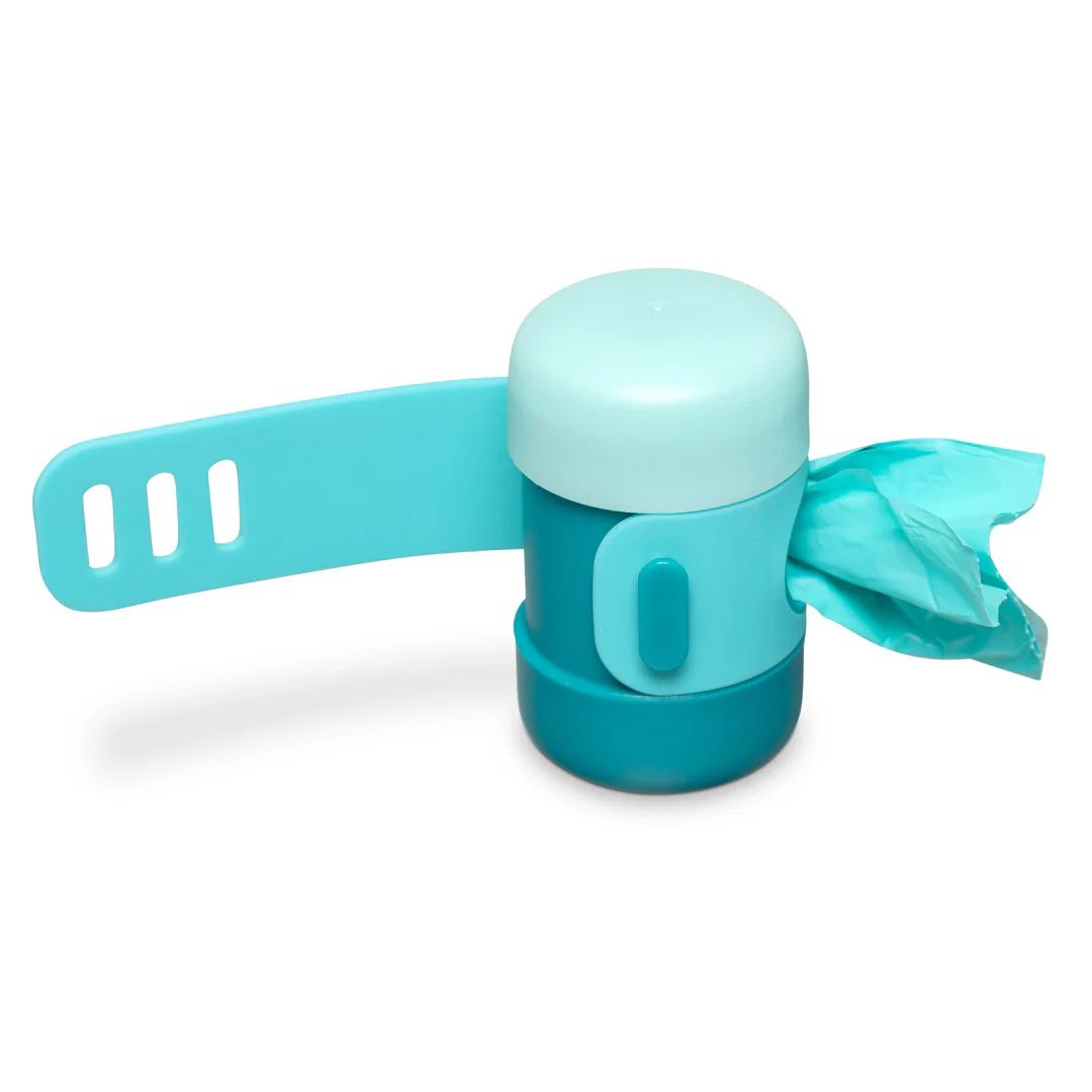 Messy Mutts Waste Bag Holder with Strap – Blue