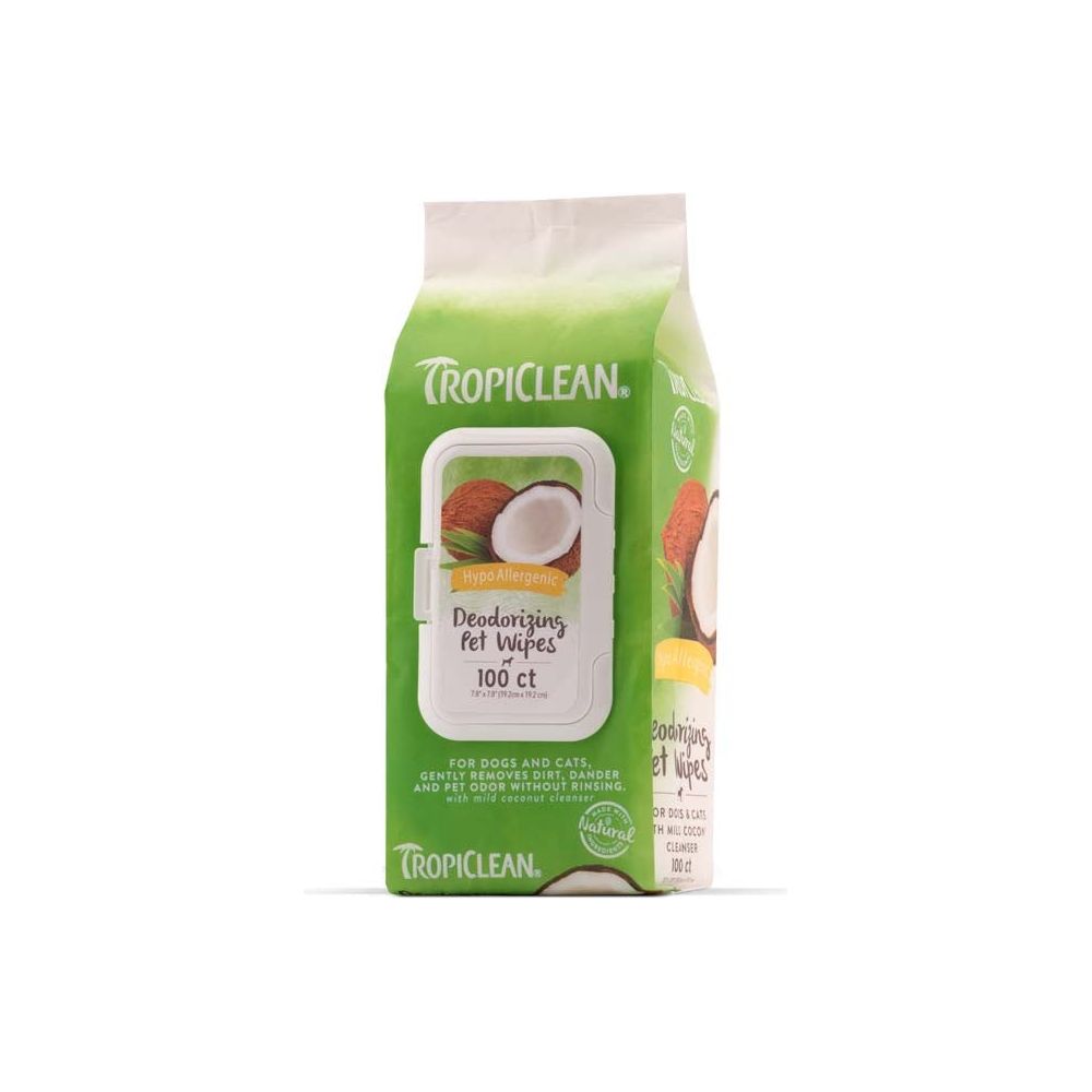 TropiClean Hypo-Allergenic Cleaning Wipes – 100 Count