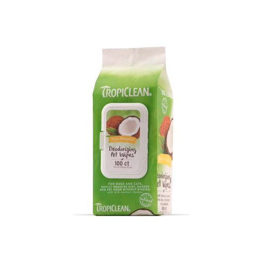 TropiClean Hypo-Allergenic Cleaning Wipes – 100 Count