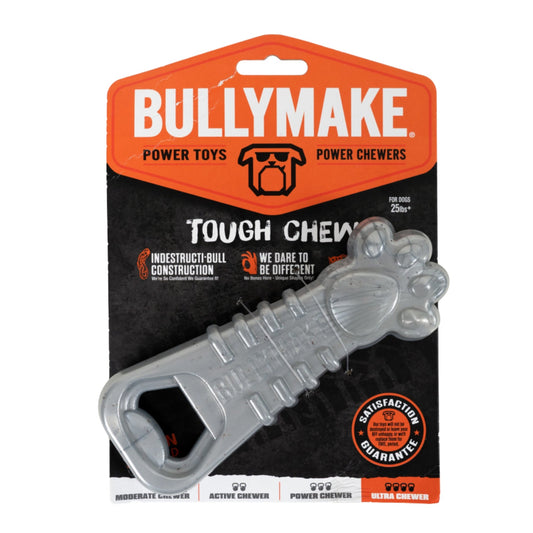 BULLYMAKE Toss 'n Treat Flavored Dog Chew Toy – Paw Opener, Chicken