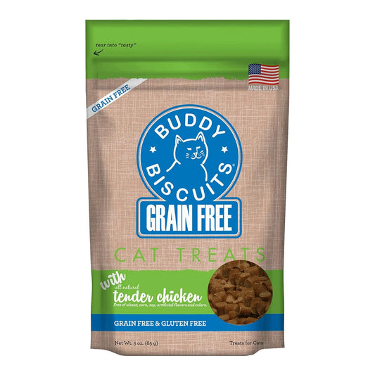 Cloud Star Buddy Biscuits Cat Treats – Grain-Free Tender Chicken Recipe (3oz Bag)