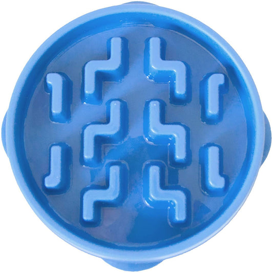 Outward Hound Fun Feeder Slo-Dog Bowl – Blue, Small (2 Cup Capacity)