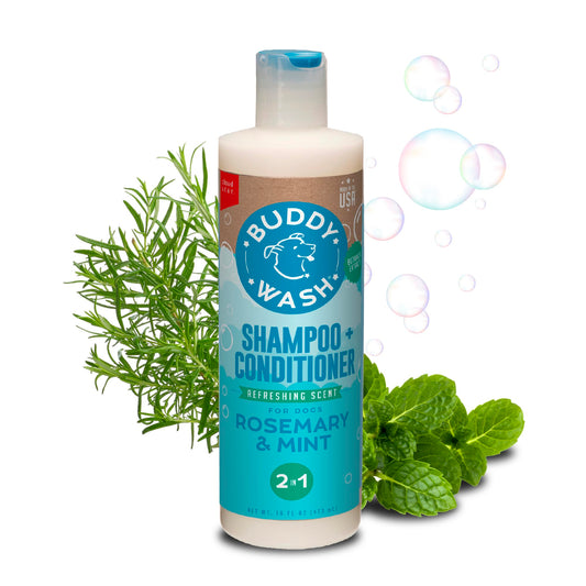 Cloud Star Buddy Wash 2-in-1 Dog Shampoo & Conditioner – Rosemary & Mint (16oz Bottle)