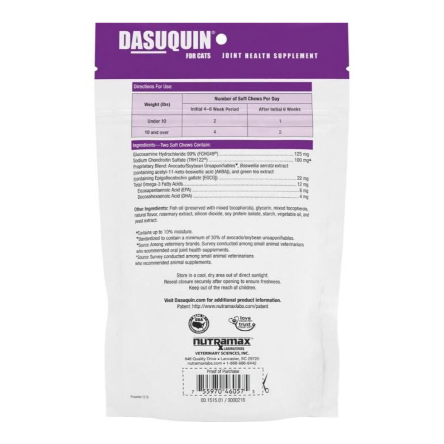 Cosequin Nutramax Dasuquin Joint Health Chews for Cats – 84 Count