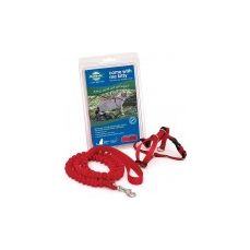 PetSafe Premier Come With Me Kitty Harness & Bungee Leash Combo – Red/Cranberry (Small)