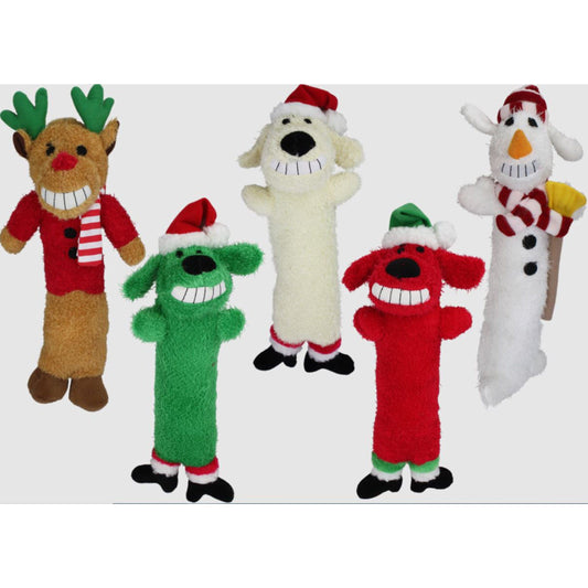 Multipet Holiday Loofa Dog Toys – Assorted (12 Inch)