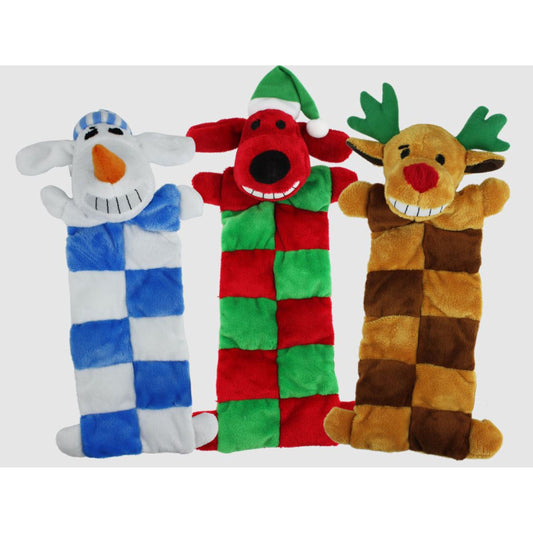 Multipet Loofa Christmas Squeaker Mat – Assorted (12 Inch)