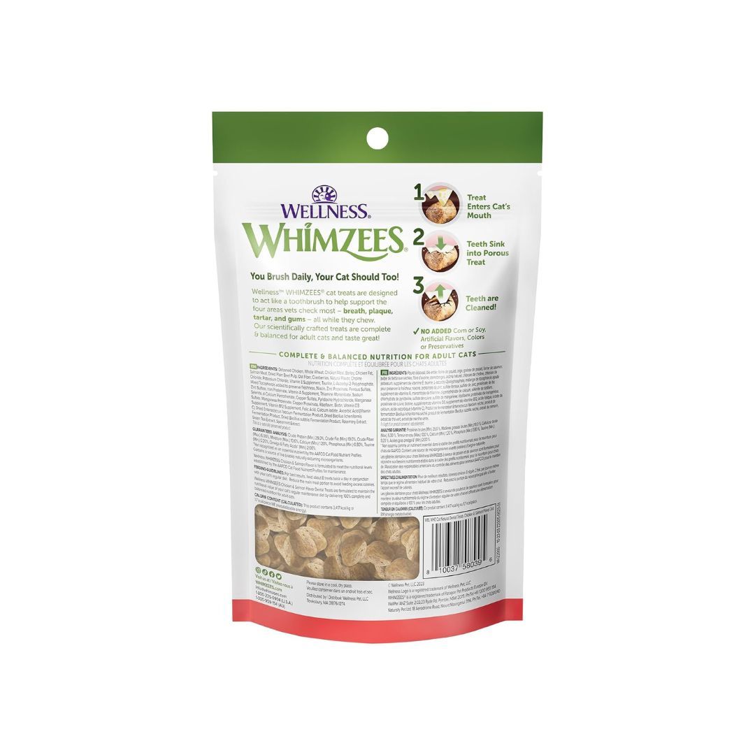 Whimzees Cat Dental Treat Chicken Salmon 2oz