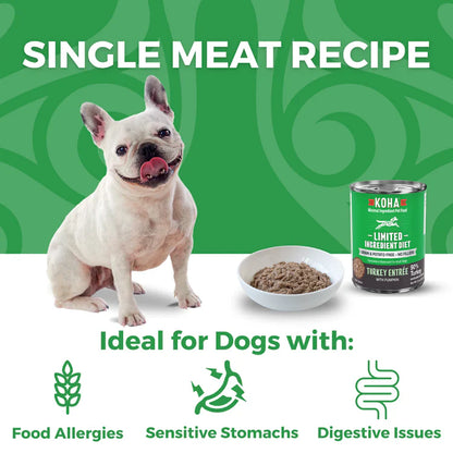 Koha Limited Ingredient Dog Food – Turkey Paté, Grain-Free (13oz, Case of 12)