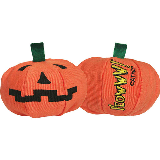 Yeowww! Halloween Catnip Pumpkin Toy – Organic Jack-O’-Lantern (3")