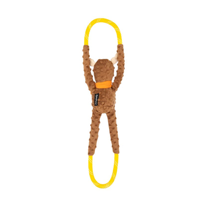 ZippyPaws RopeTugz Moose – Brown, Large