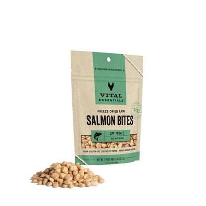 Vital Essentials Cat Freeze-Dried Treat Bites – Salmon (1.1oz)