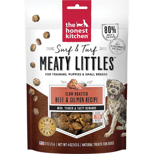 Honest Kitchen Dog Surf & Turf Meaty Littles – Beef and Salmon, 4oz