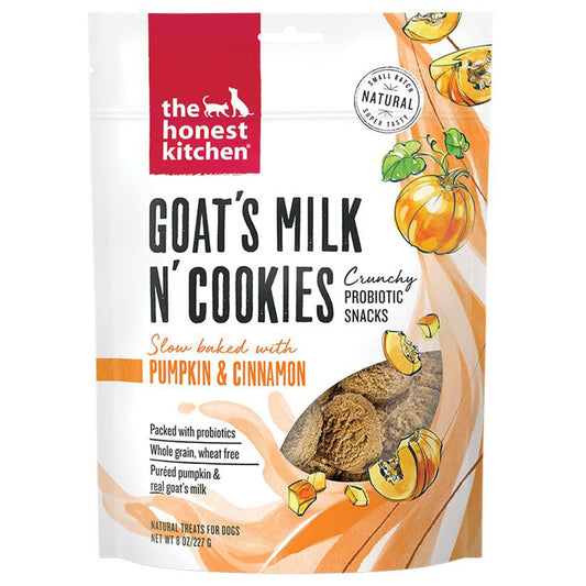 The Honest Kitchen Dog Goat’s Milk N’ Cookies – Pumpkin and Cinnamon (8oz)