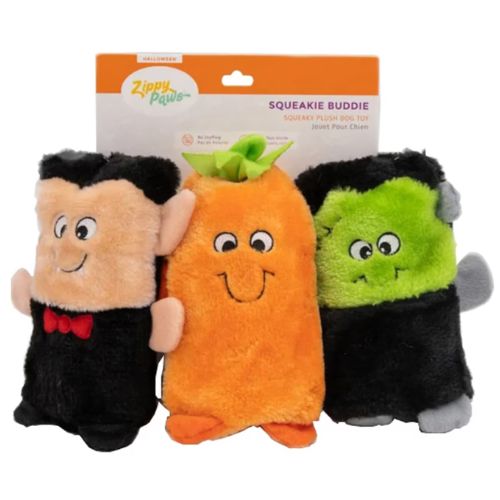 ZippyPaws Halloween Colossal Buddies Dog Toy – 3-Pack (Medium)